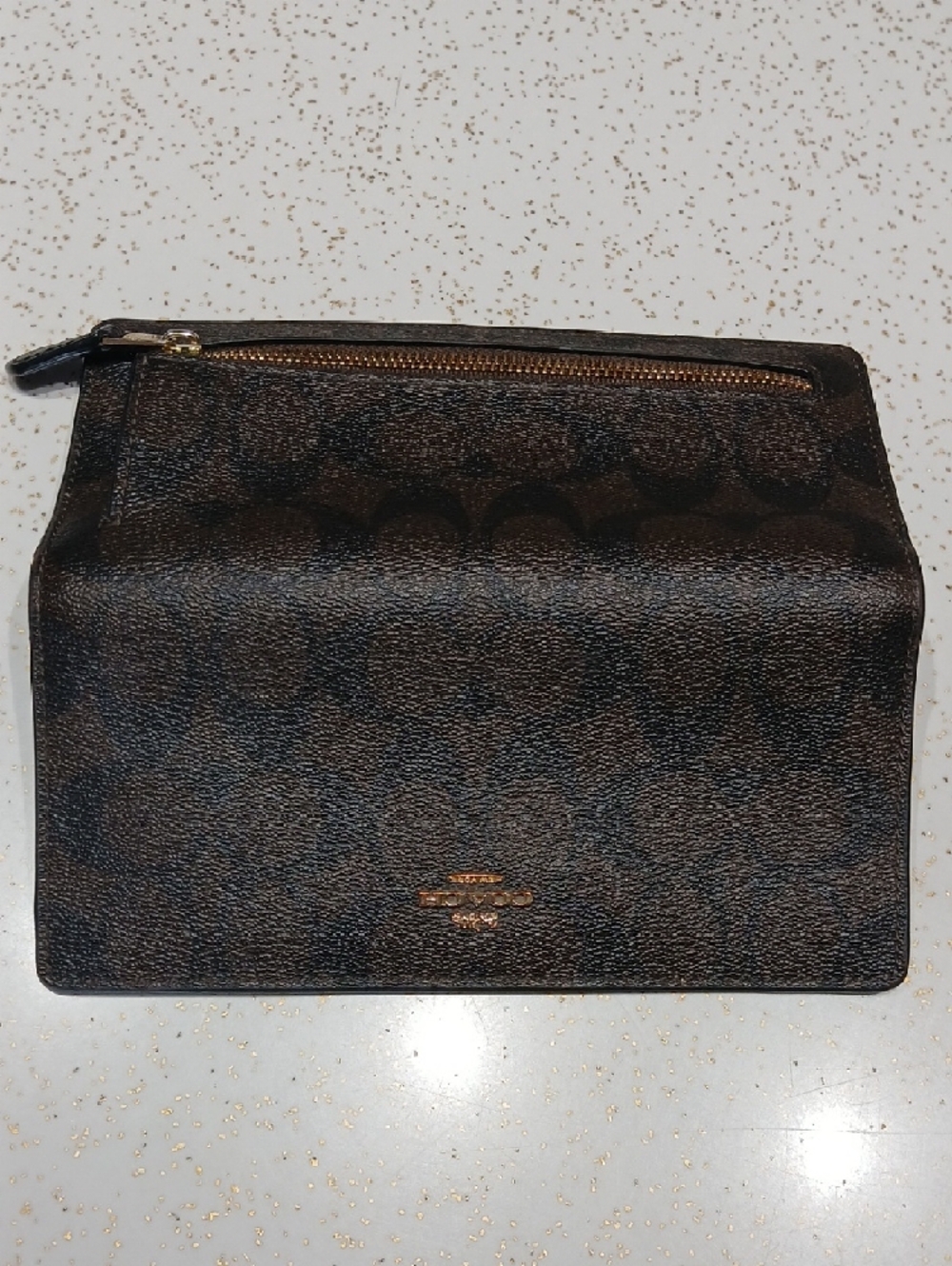 Coach Dark Brown Signature Wallet - Picture 9 of 10